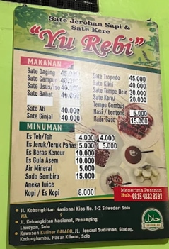 Harga Sate Kere Solo