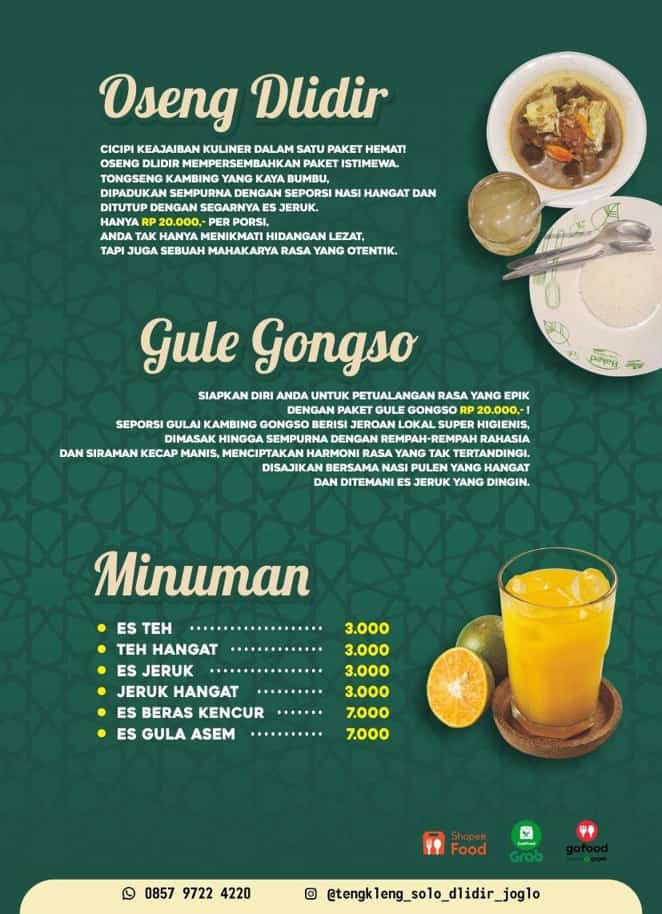 Menu Buka Puasa Solo Terlengkap Dekat Masjid Zayed