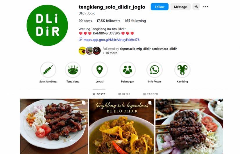 Instagram Tengkleng Solo Dlidir