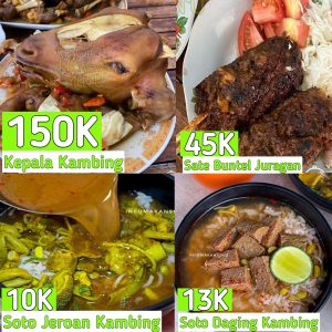 Kelezatan Kepala kambing bakar bu darti tegal oleh Pawon 24 Jam